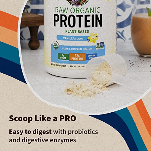 Organic Vegan Vanilla Protein Powder 22g Plant Based Protein 1.5 LB L48186