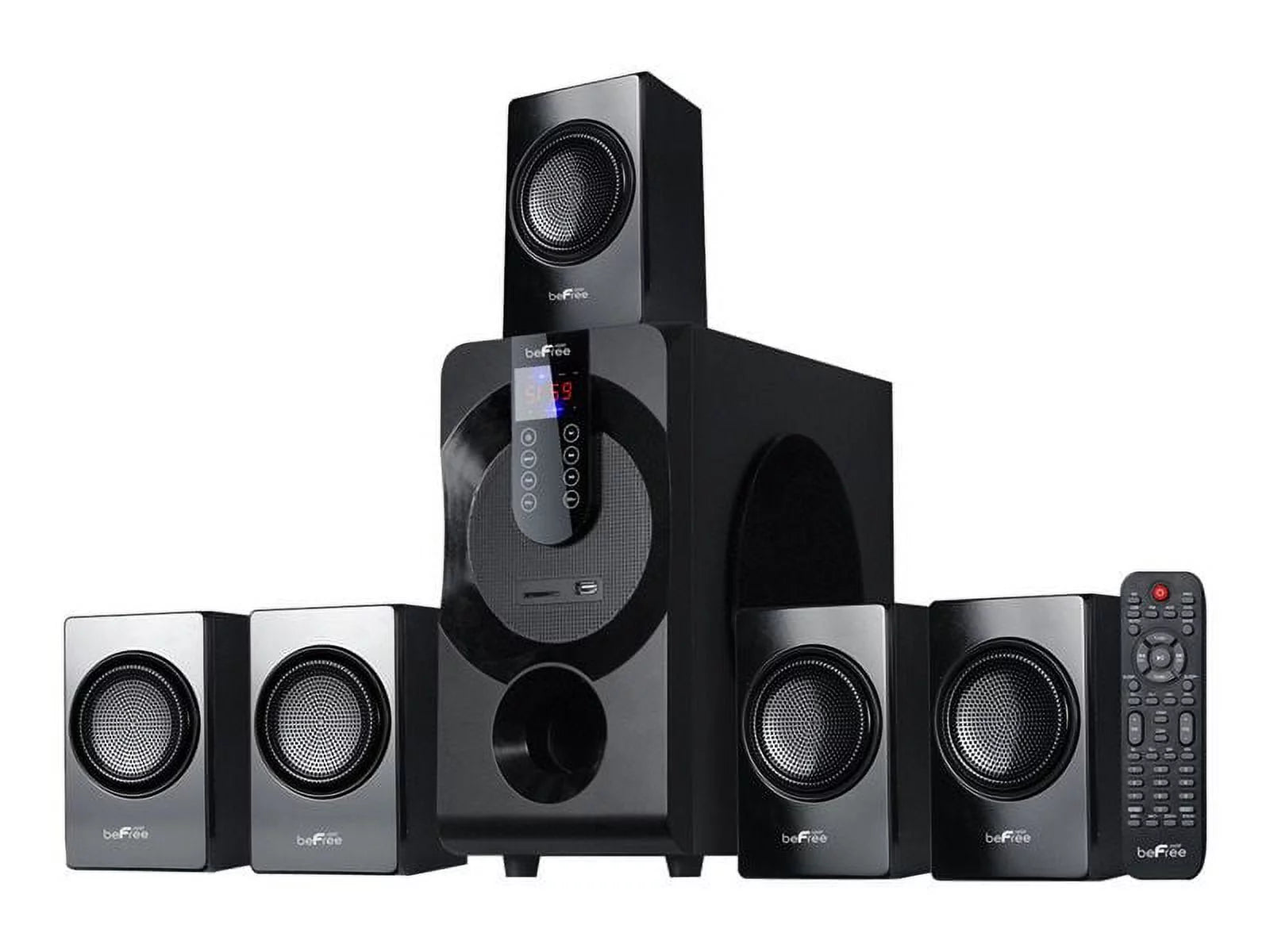 5.1 Channel Surround Sound Bluetooth Speaker System in Black A629