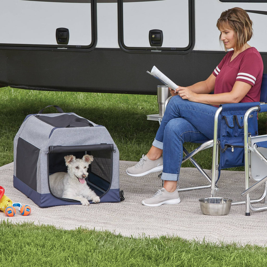 Gray Medium Dog Tent Crate J746780