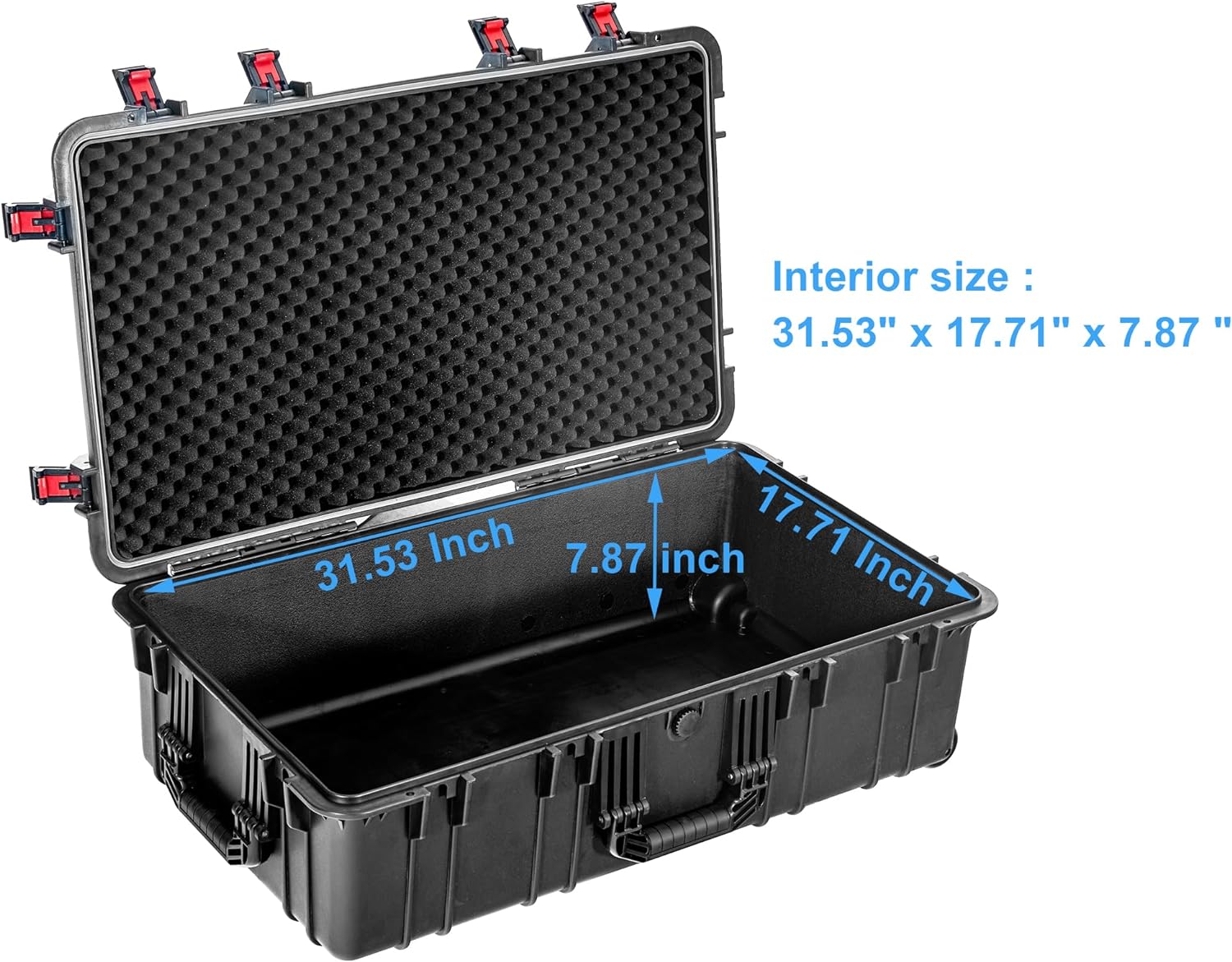 Waterproof Roller Hard Case 35"x 20.5"x 12" with Foam Wheels D4037