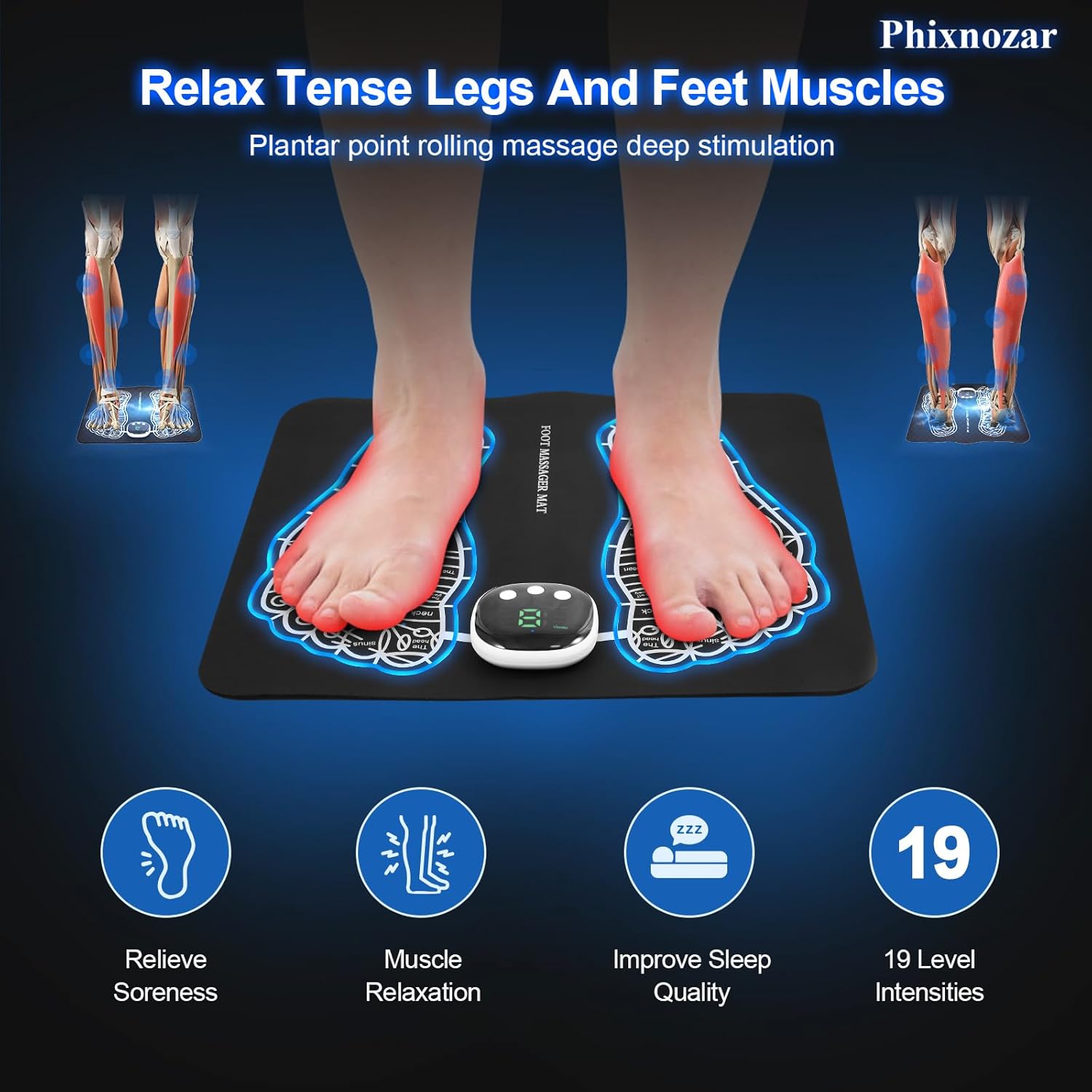 Foot Massager Mat with 15 Modes A6155