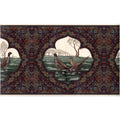 Dark burgundy, Green, Blue, Brown Wallpaper Border, 15' L x 10.25" W P888008