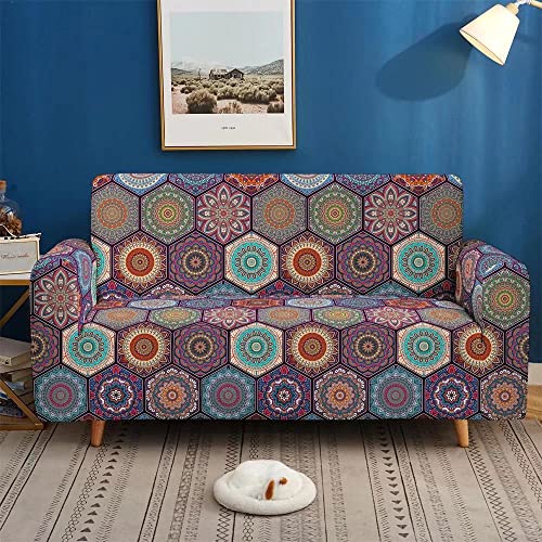 Orange Stretch Sofa Slipcover for 3-Seater S499