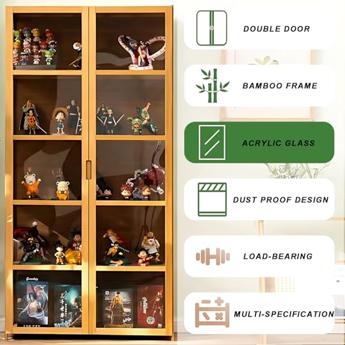 5-Tier Acrylic Glass Door Display Cabinet V82365