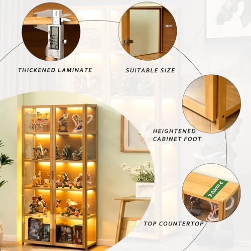 5-Tier Acrylic Glass Door Display Cabinet V82365