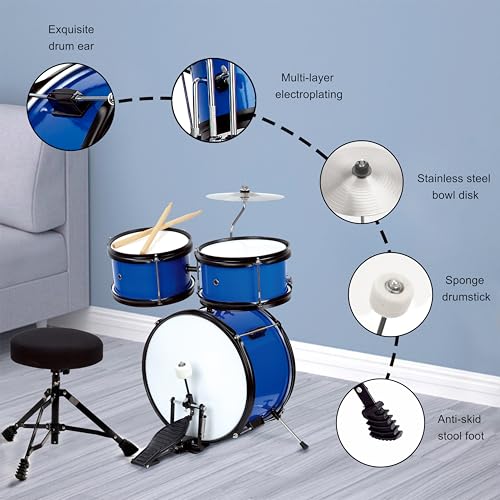 5-Piece Kids Drum Set with 13" Bass Drum G746