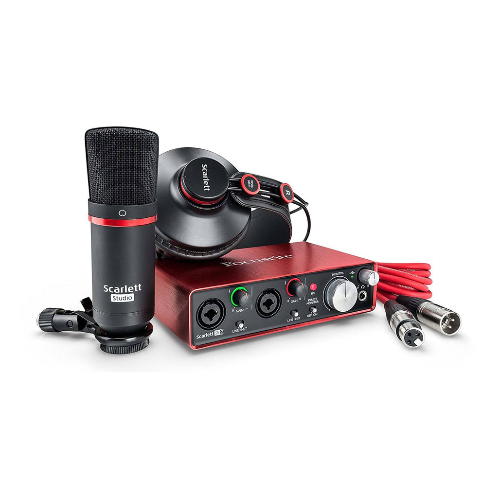 USB Audio Interface with Microphone, Headphones, stand clip M307