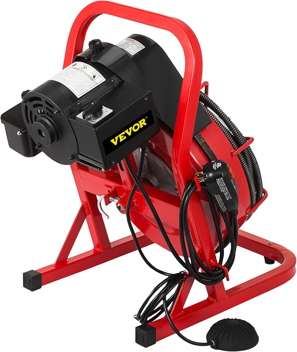 50 Ft x 3/8 Inch Portable Drain Cleaner with 8 Auger Bits I6026