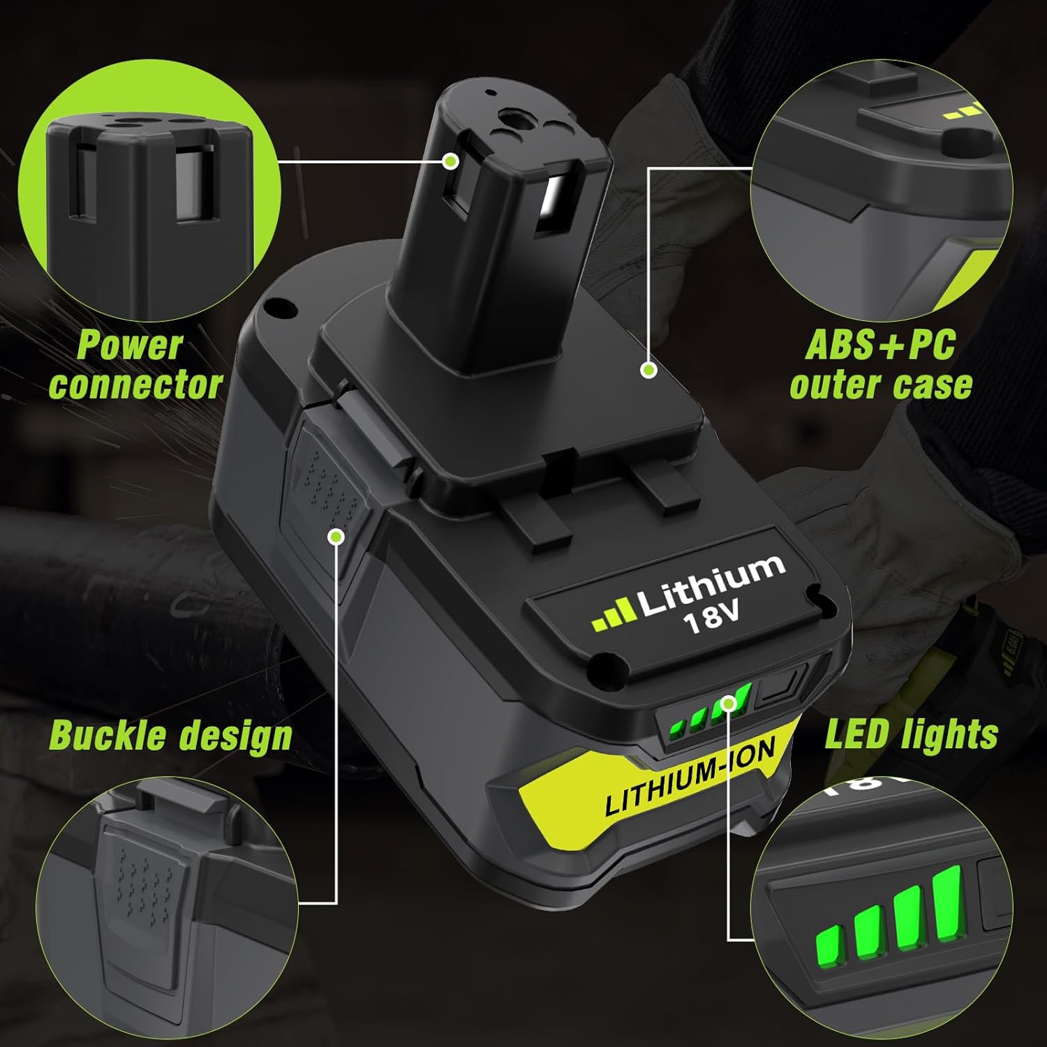 2Pack 6.0Ah Replacement 18V Battery and Charger Combo X587
