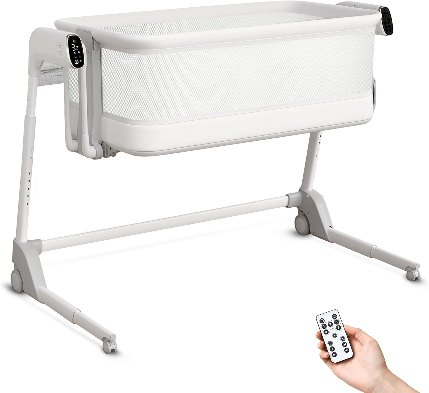 White Baby Bassinet with Mattress N48893