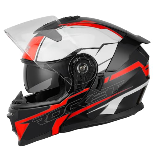 Modular Full Face Flip up Motorcycle Helmet P9089