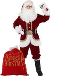 11pcs Red Adult Santa Suit C64454