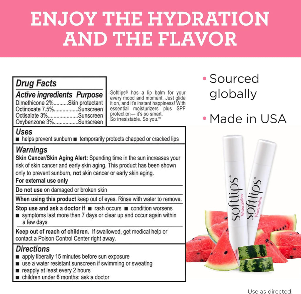 Watermelon Lip Balm 2-Pack with SPF 20 H273