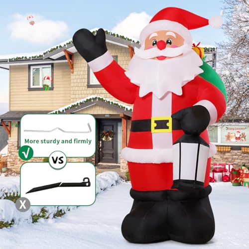 8 FT Inflatable Waving Santa Claus with Built-in LEDs L122841