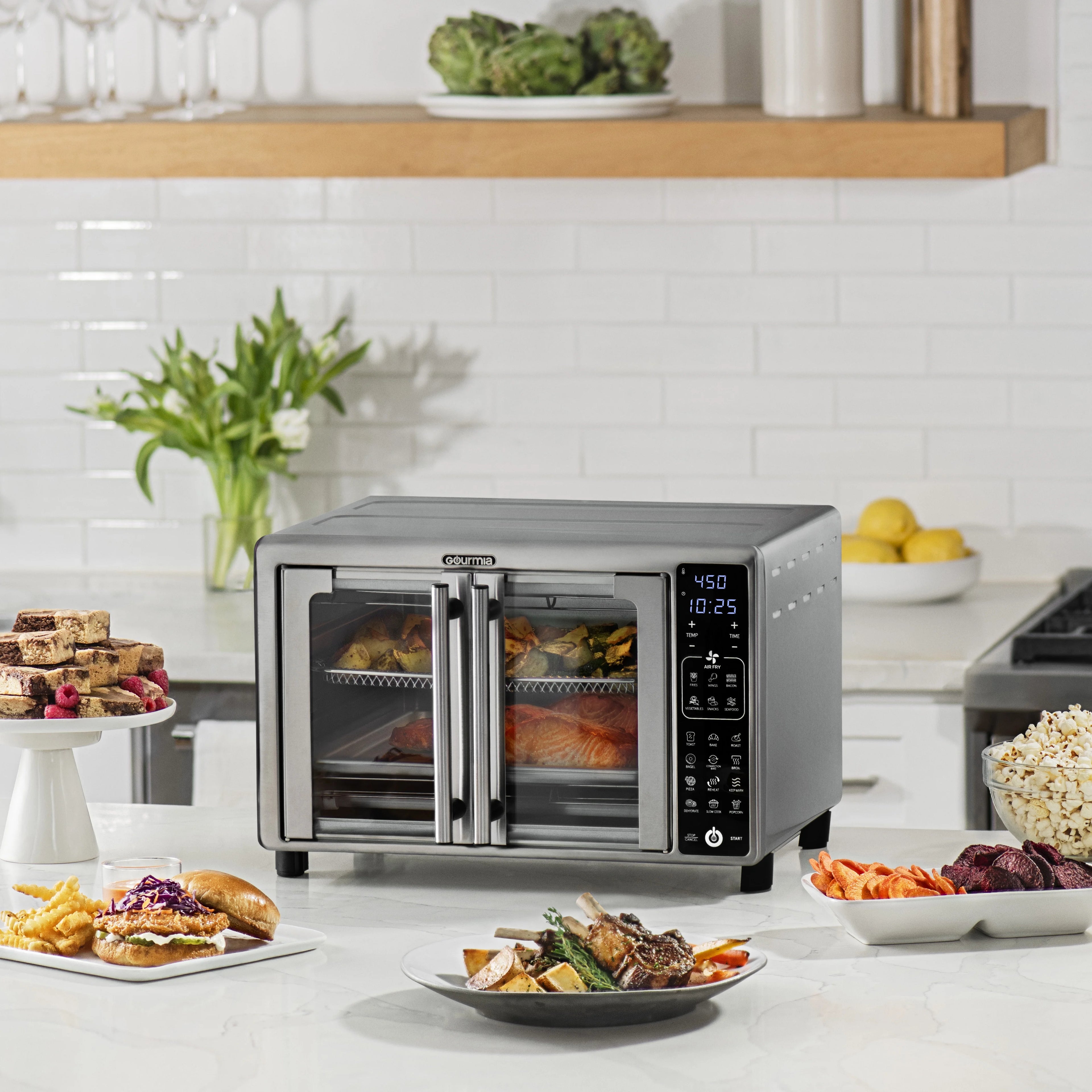 6-Slice Digital Toaster Oven Air Fryer with Stainless Steel Z614145