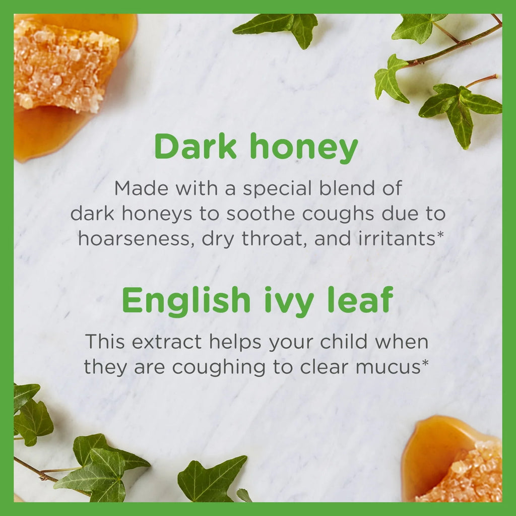 Kids Cough + Mucus Daytime with Honey, Ivy Leaf, Zinc & Elderberry, Mixed Berry, 4FL Oz G708753