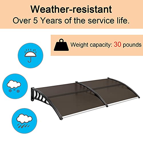 Clear Polycarbonate Window Awning 30" x 40" S281950