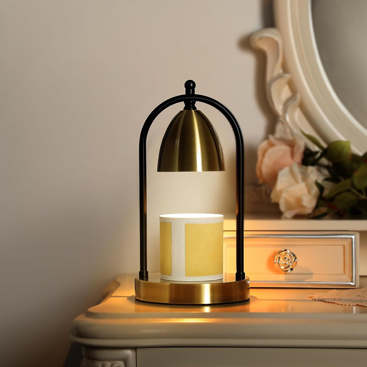 Gold Candle Warmer Lamp with Timer T144