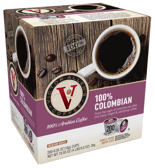 100% Colombian Single Serve K-Cup, 200 Count A453390