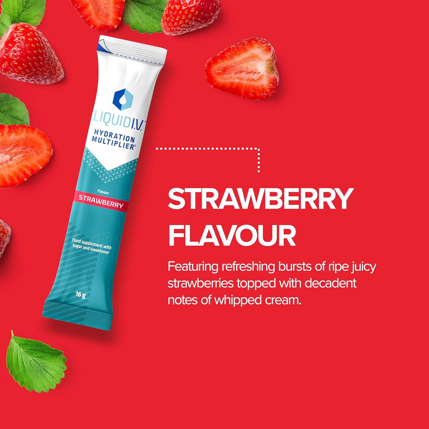 Strawberry Electrolyte Powder Mix, 15 Sachets N921755