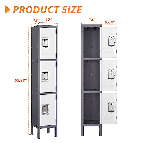 Grey White 2 Door Steel Locker A51729