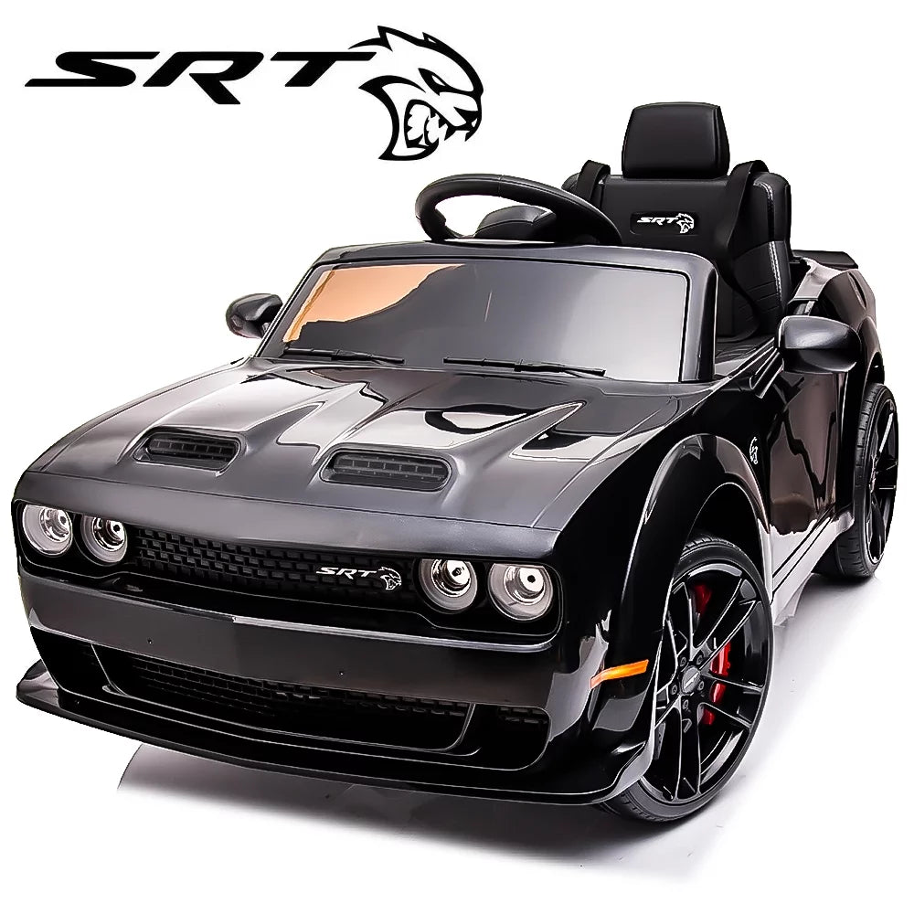 Black Licensed Dodge Challenger Battery Powered Kids Electric Car I992