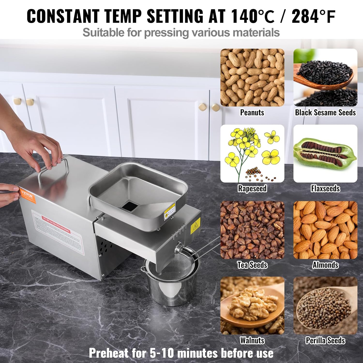 700W Stainless Steel Electric Oil Press Machine N166