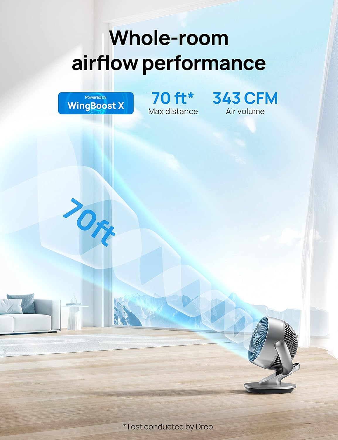 90° Oscillating Quiet Bladeless Tower Fan and 13" Table Fan Bundle with Remote K352