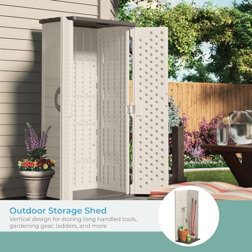 Vanilla Vertical Outdoor Storage Shed Z901