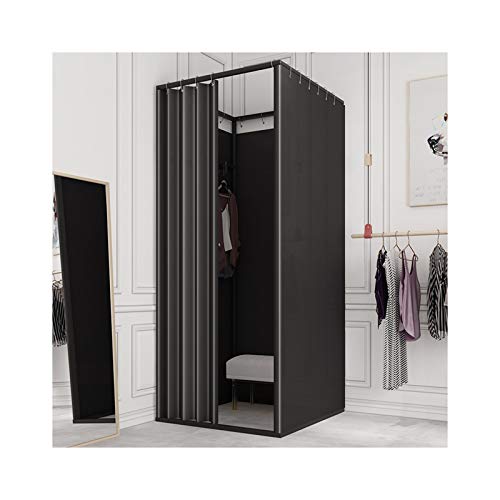 Movable Changing Room with Shading Fabric Cloth and Metal Frame (Grey, 85x85x200cm) R46568