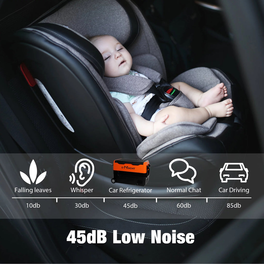 31.7Quart Dual Zone Portable Car Refrigerator with LED Light, 12/24V DC G236446