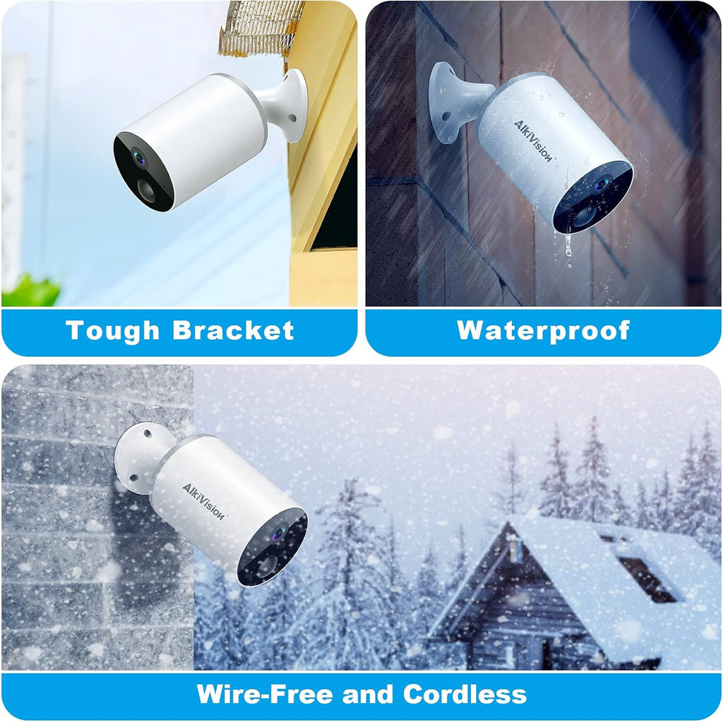 Wireless Outdoor Security Camera with 1080p HD Night Vision and Motion Detection U12805