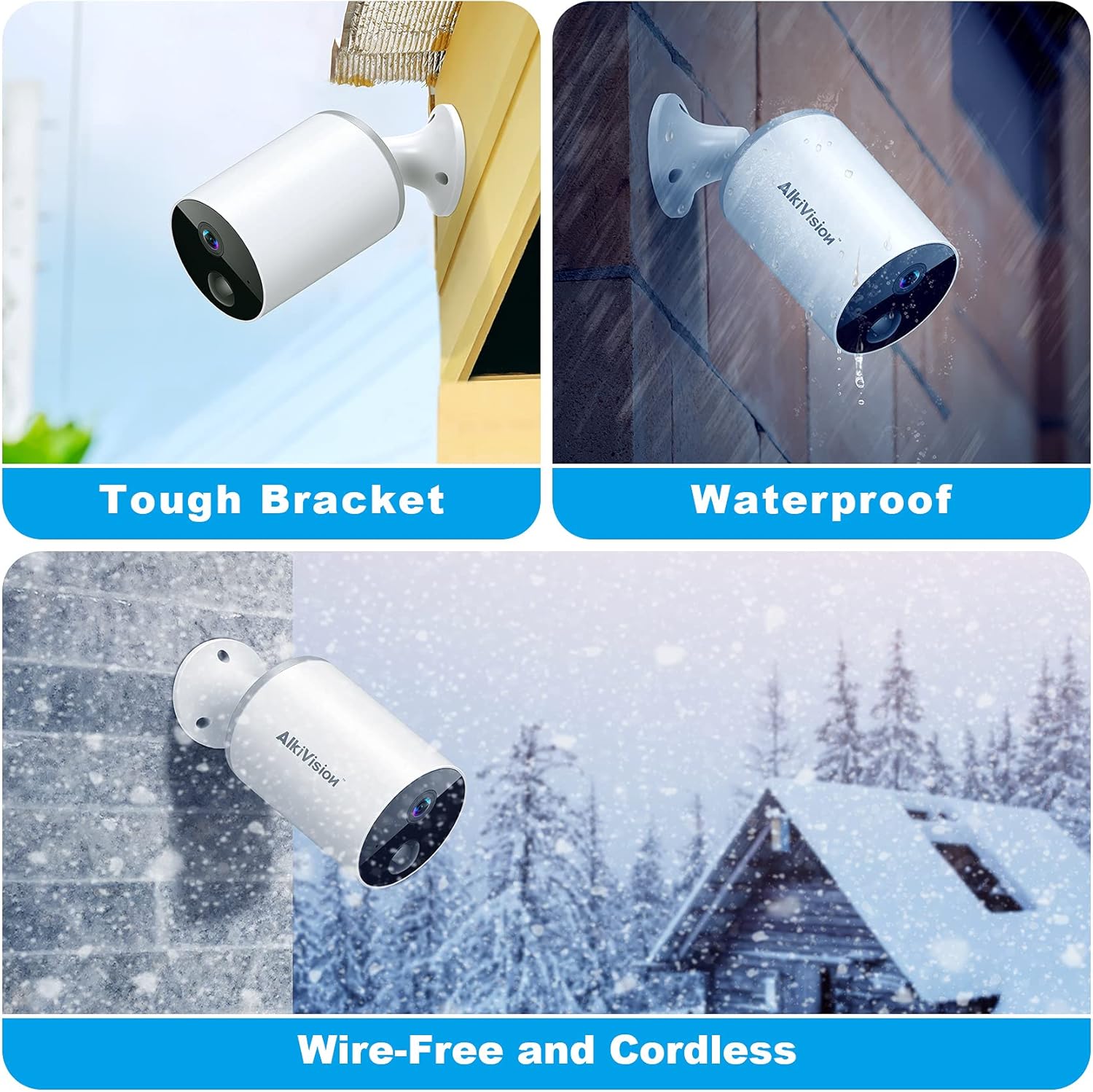 Wireless Outdoor Security Camera with 1080p HD Night Vision and Motion Detection U12805
