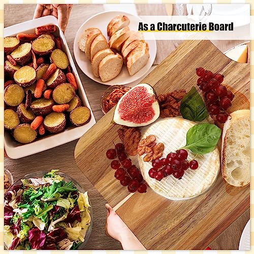 6 Pcs Acacia Wood Cutting Board with Handles G364108