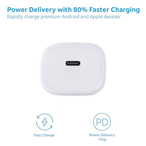 Single Port 30W USB-C Fast Charging Power Adapter (White) F9556