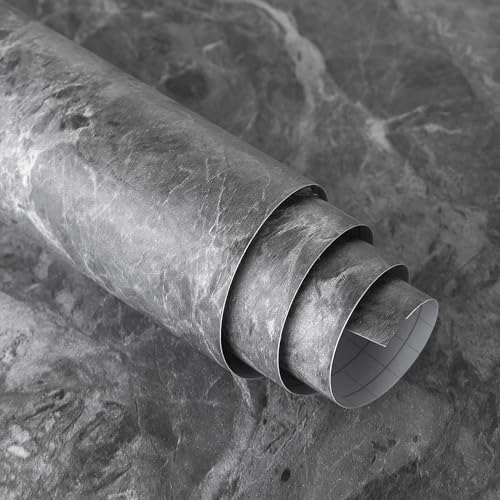 Grey Matte Marble Peel and Stick Contact Paper 31.5x354inch G6718