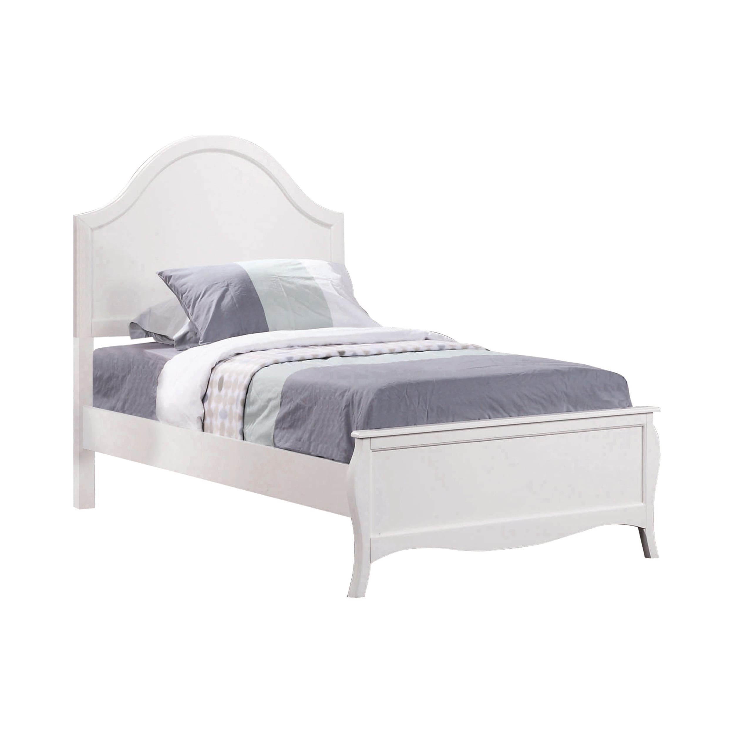 White Panel Bed Twin J334