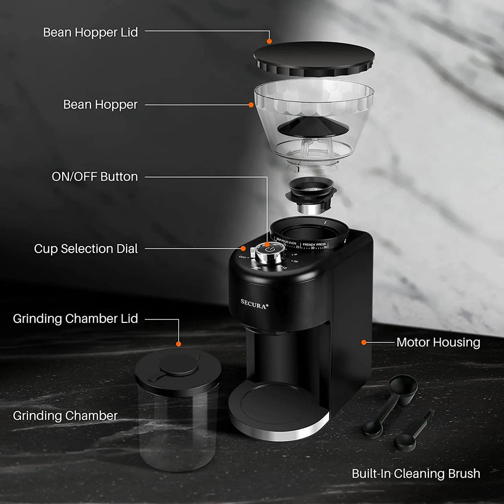 Conical Burr Coffee Grinder with 35 Grind Settings W6738