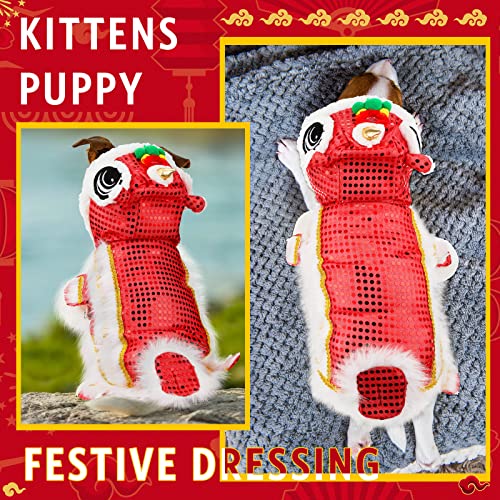Red Lion Dance Dog Costume Hoodie (2X-Large) Z355