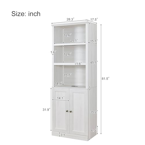 Queen Size Murphy Wall Bed with 1 Side Cabinet Storage Shelf N231856