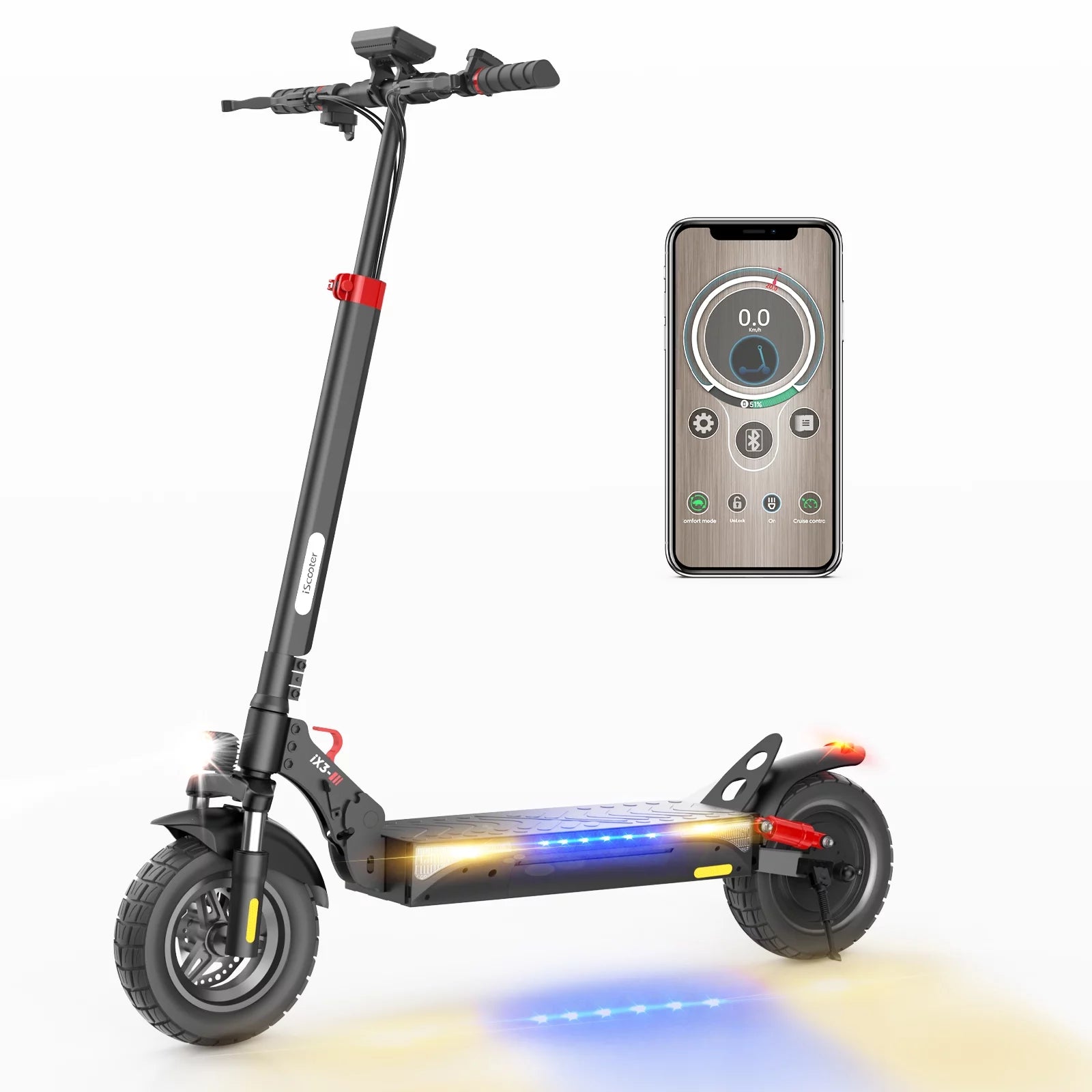 800W Electric Scooter, 25 MPH, 25Miles Range, Dual Brake, Folding Scooter G6334