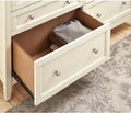 8 Drawer White Linen Solid Wood Dresser D75923