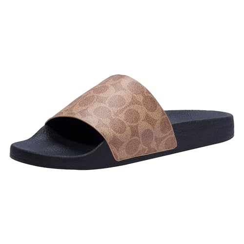 Signature Coated Canvas Pool Slide Sandal Q543714