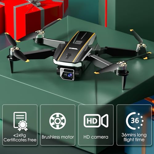 Brushless Motor Drone with Camera, 1080P HD Camera, 2 Batteries, Carrying Case S472