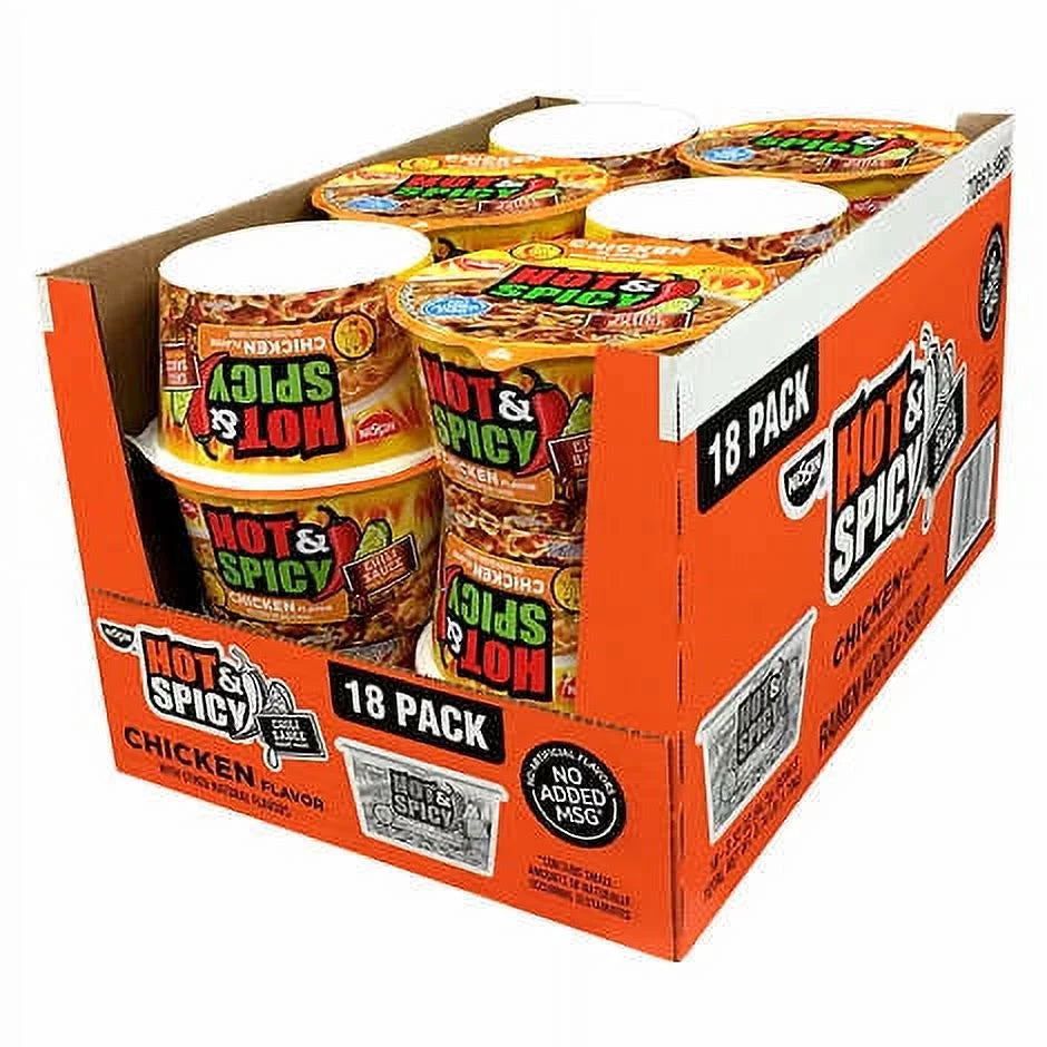 3.32 oz 18-count Hot & Spicy Noodle Bowl E2460