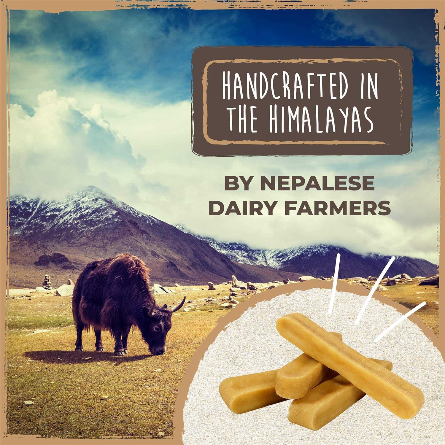 Yak Cheese Chews for Dogs All-Natural Long Lasting Pet Treats Odorless F87341
