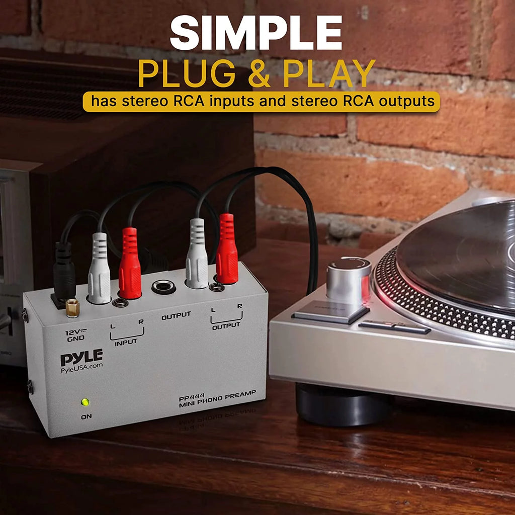 Mini Electronic Audio Stereo Phonograph Preamplifier with RCA Input & Output B4596