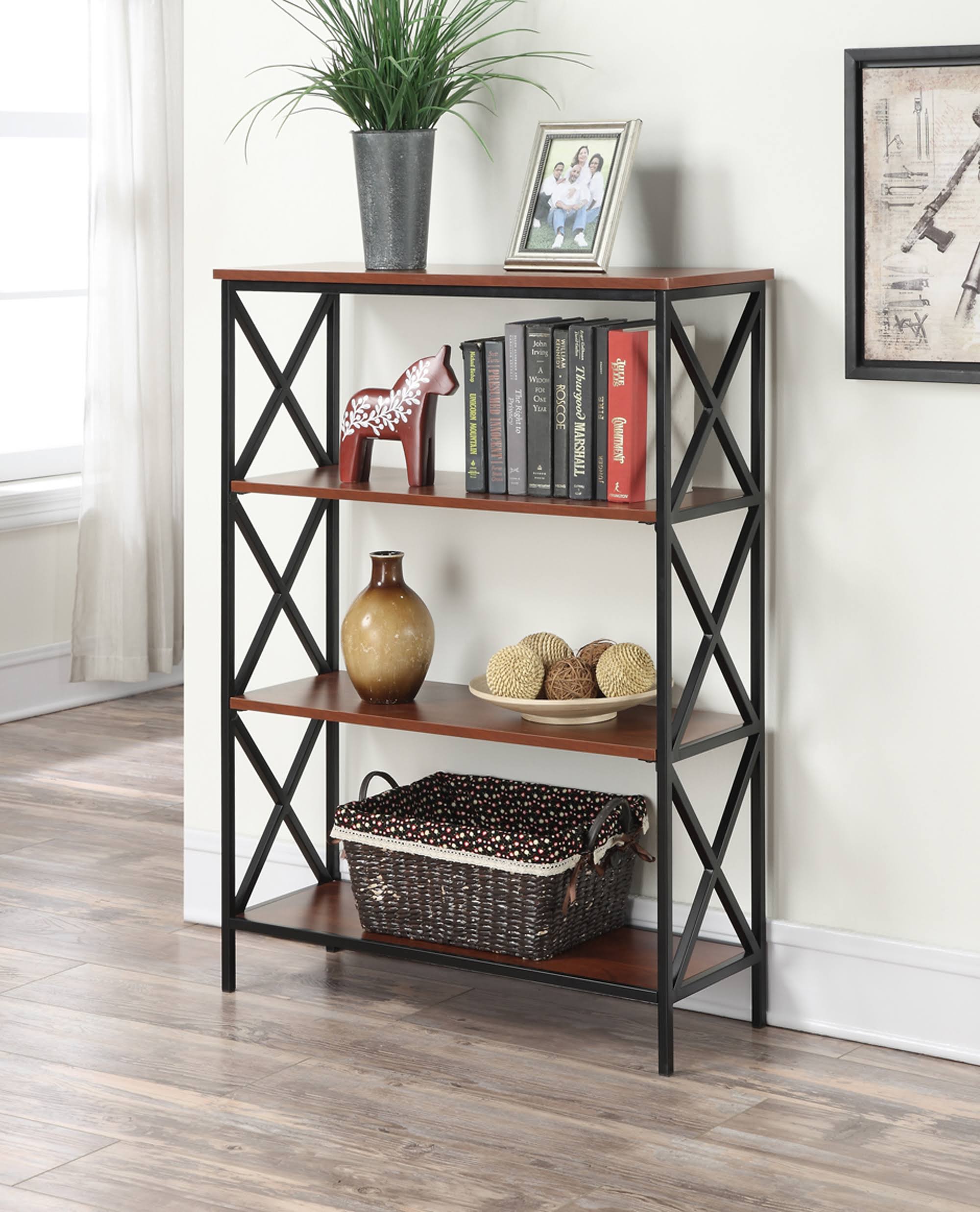 Weathered Gray 4 Tier Bookcase T2548