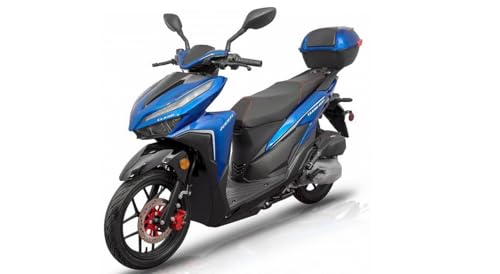 Blue Gas Street Scooter 168cc Motorcycle Q1648