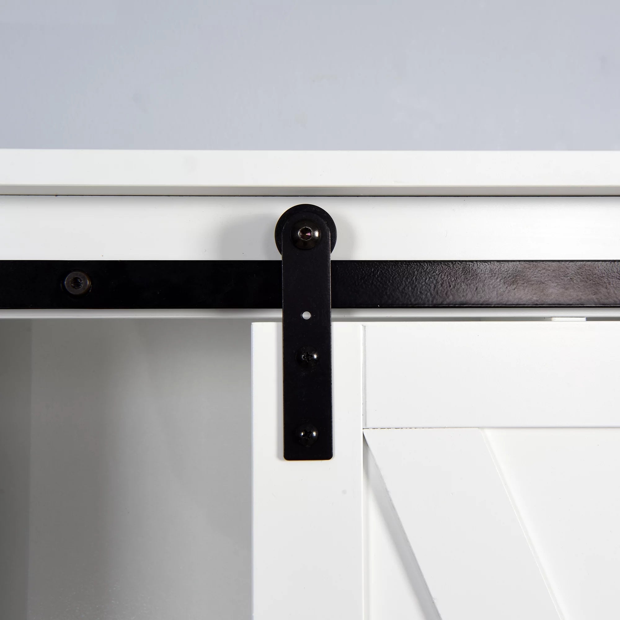 Over-the-Toilet Storage Cabinet with Adjustable Shelves and Barn Door 27.16 x 9.06 x 67 inch V64083
